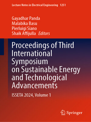 cover image of Proceedings of Third International Symposium on Sustainable Energy and Technological Advancements